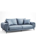 Olina 3-Seater Sofa (Grey/Green)