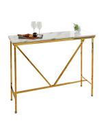 Tavion Counter Height Bar Table (Marble/Gold)