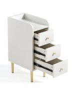Feldtun 0.25 Bedside Table (White/Gold)