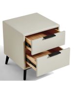 Geraint Bedside Table (Grey/Black)