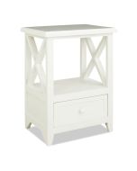Lovelyn Wooden Bedside Table (White)