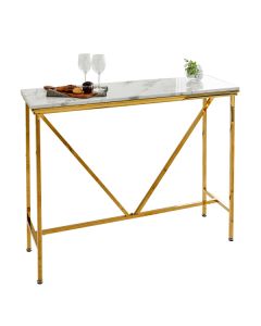 Tavion Counter Height Bar Table (Marble/Gold)