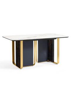 Illiano 1.6M Dining Table (Sintered/Black)
